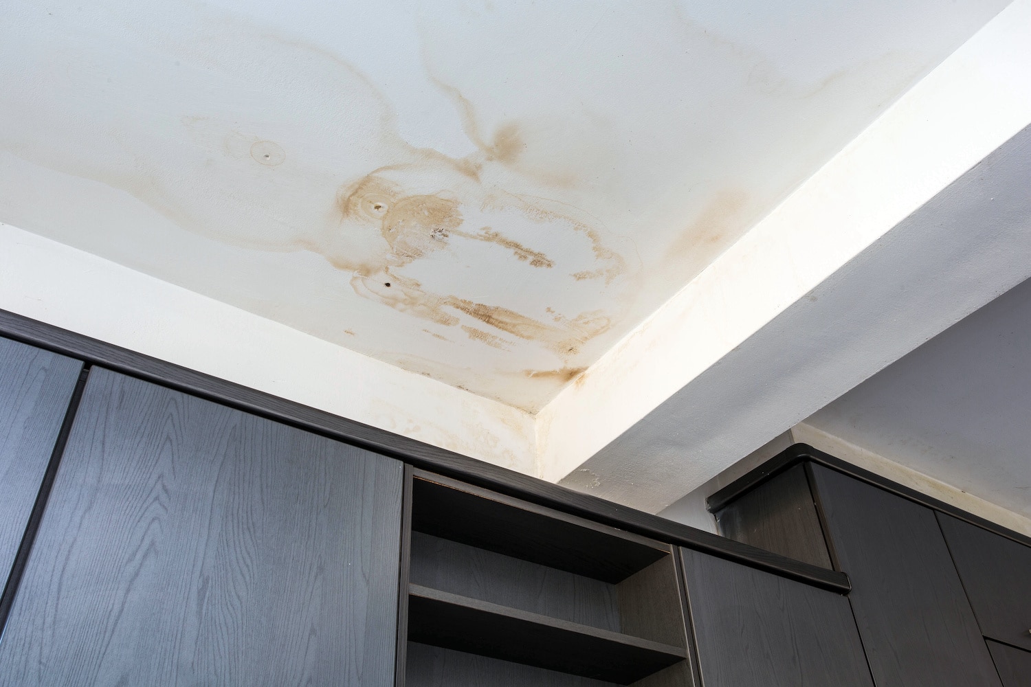 how to find a roof leak stain
