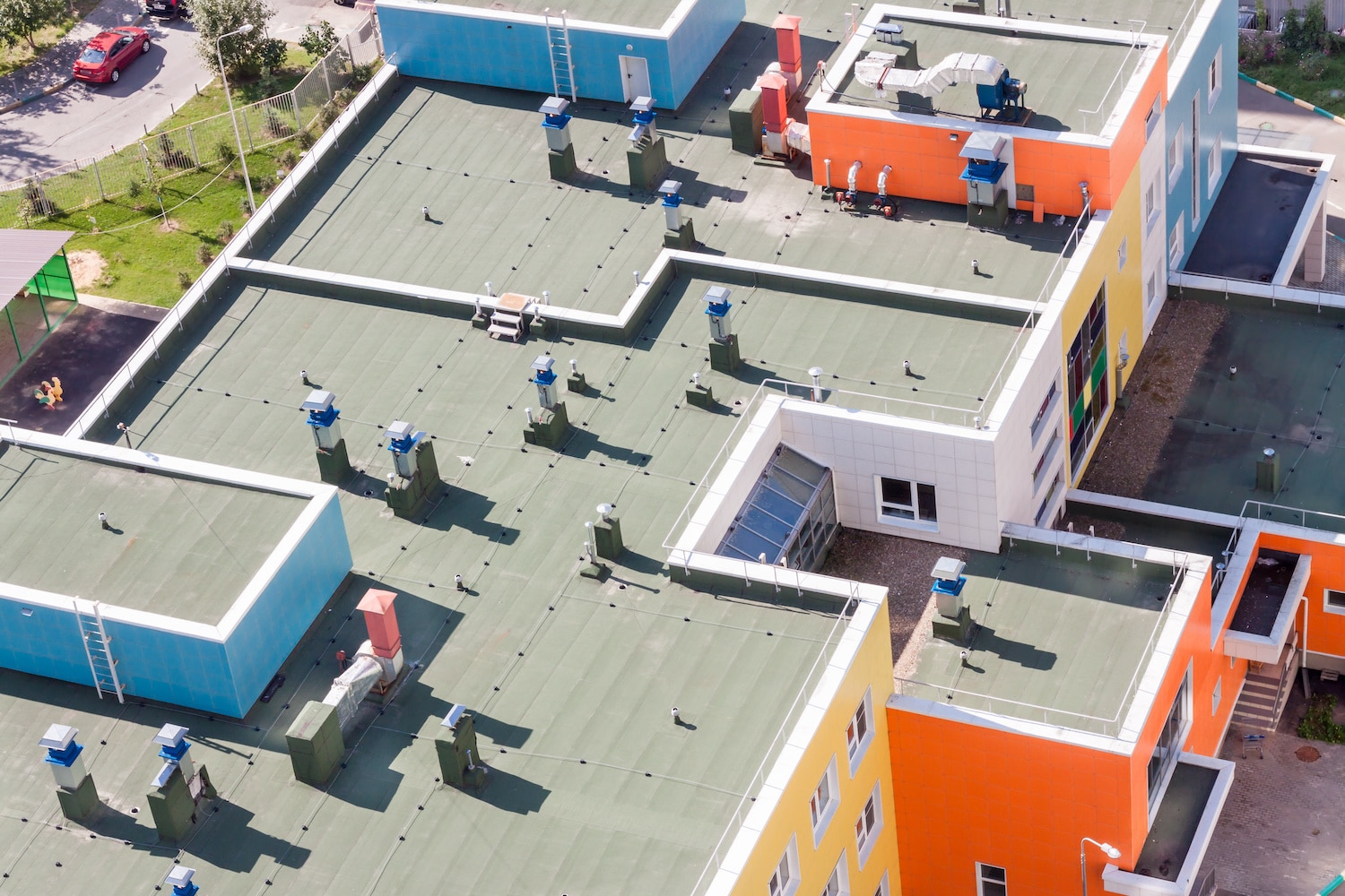 commercial roof types built up roofs