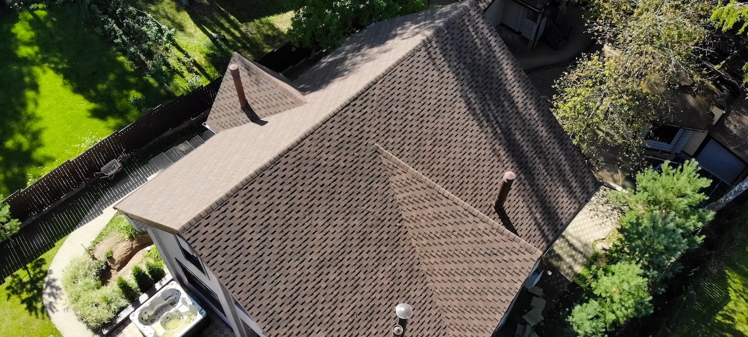 red hawk roofing aerial view of roof