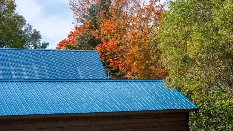 blue metal roof