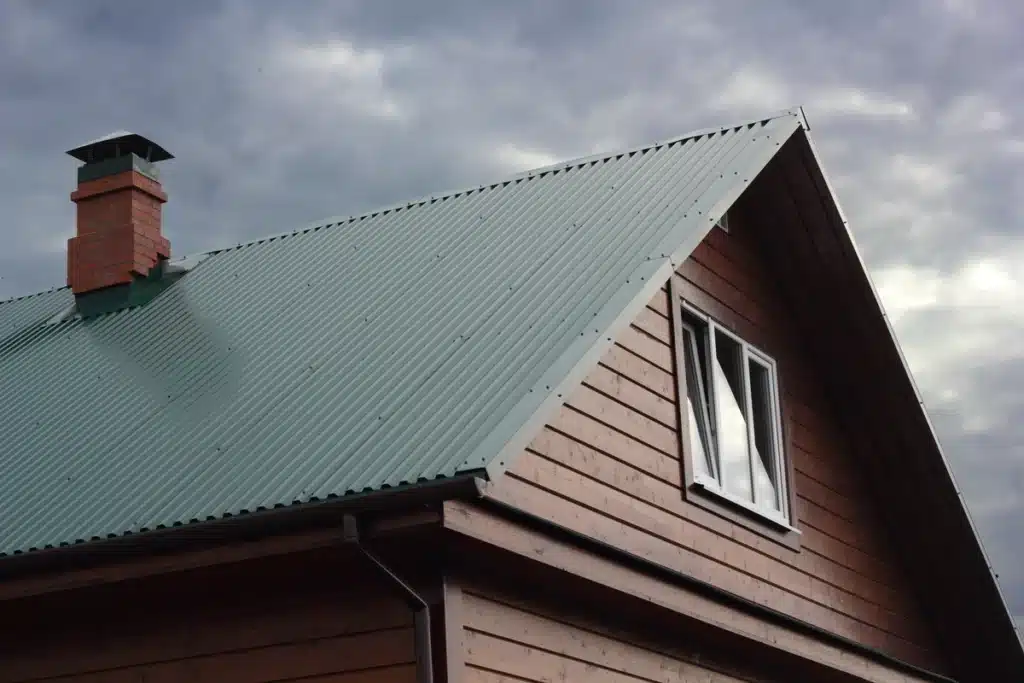 green standing seam metal roof