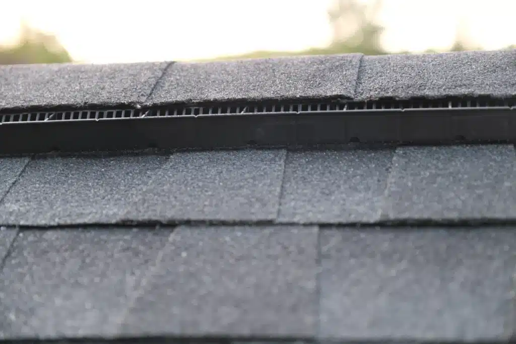 close up roof ridge vent