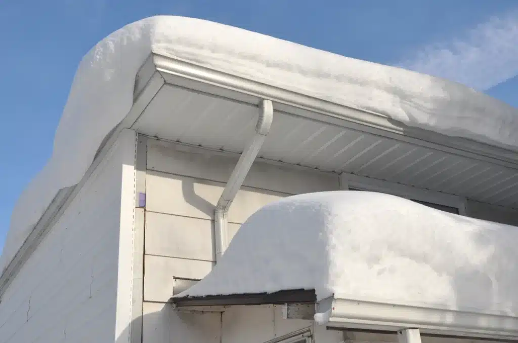 snow on a roof