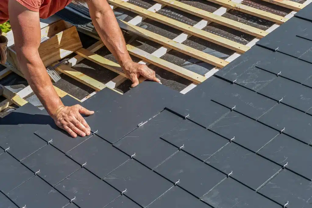 installing slate roofing