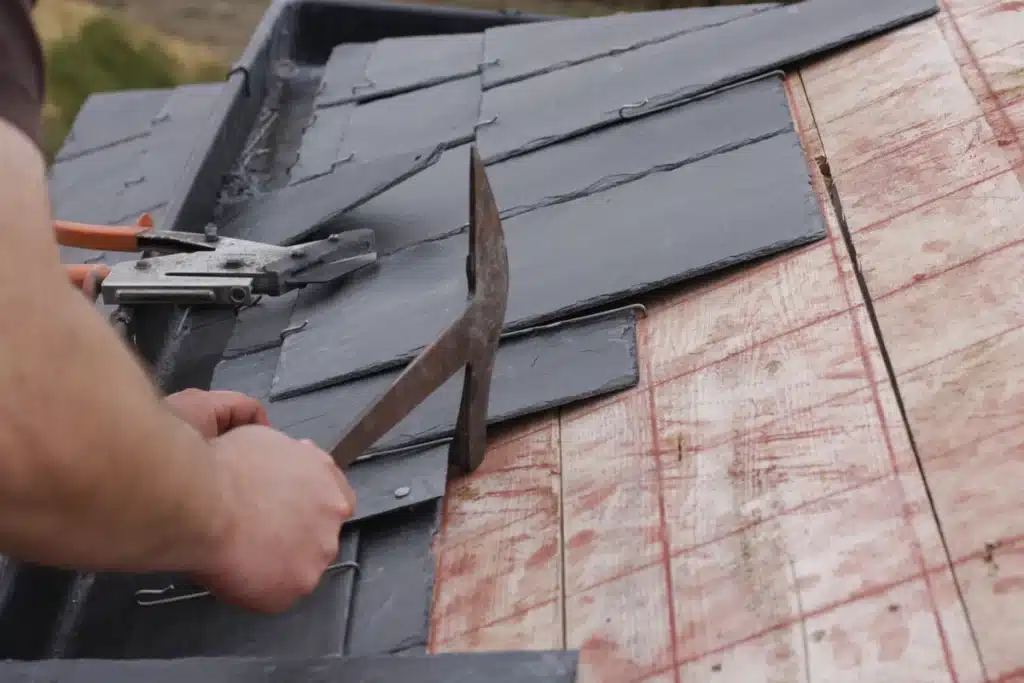 installing slate roof tiles