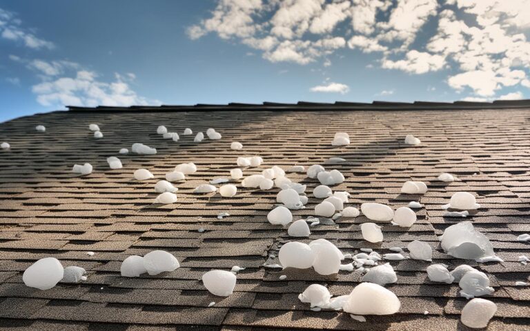 Residential roof with hail