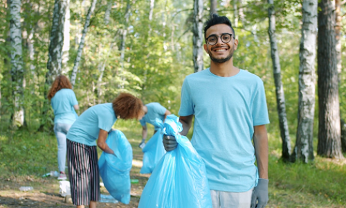 Youth program participants outdoors — organization supported through Tectum Gives